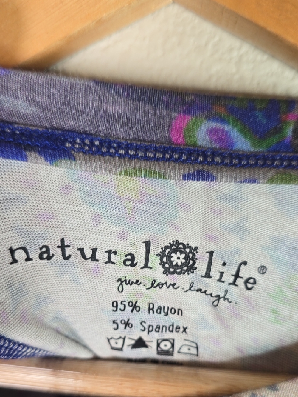 NATURAL LIFE Patchwork Floral Long-Sleeve Maxi Dress - Purple, Blue, Pink, Brown - Picture 5 of 9